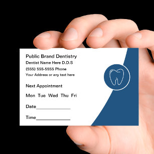 Neues Design der Visitenkarte für Zahnärzte