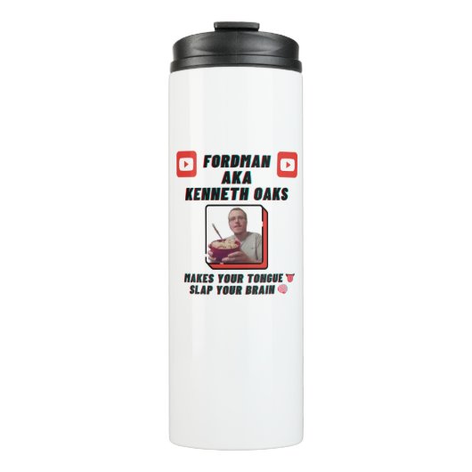 Neues Design "macht den Zungenschleier zum Gehirn" Thermosbecher (Vorderseite)