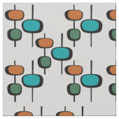 Neues Design Vintages Retroblau Mitte des Jahrhund Stoff (Nahaufnahme)