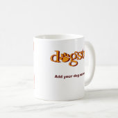 Neues Dogster Foto u. Namen-Tasse Kaffeetasse (VorderseiteRechts)