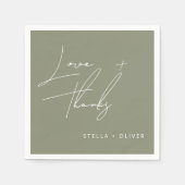 Neues Dokument zur grünen Script-Liebe Serviette (Vorderseite)