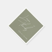 Neues Dokument zur grünen Script-Liebe Serviette (Ecke)