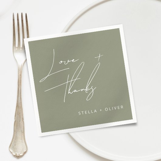 Neues Dokument zur grünen Script-Liebe Serviette