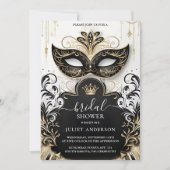 Neues Dress-Code Prom Masquerade Ball Brautparty Einladung (Vorderseite)