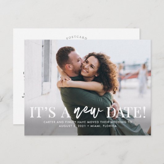 Neues EDITABLE-FARBE ändert das Datum Postkarte (Vorne/Hinten)