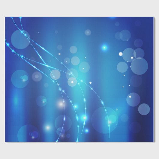 Neues elegantes blaues helles Strudel-Muster Geschenkpapier (Flach)