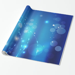 Neues elegantes blaues helles Strudel-Muster Geschenkpapier