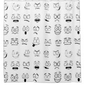 Neues Emoji-Gesicht Duschvorhang (Vorderseite)