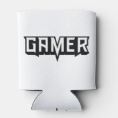Neues Era_Gamer Logo-BW auf Transparent Dosenkühler (Rückseite)
