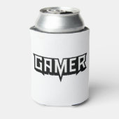 Neues Era_Gamer Logo-BW auf Transparent Dosenkühler (Kanne Rückseite)