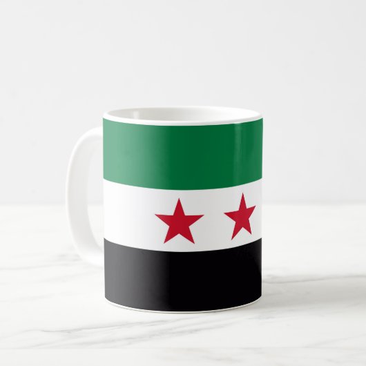 Neues Flaggensymbol in Syrien Kaffeetasse (Vorderseite Links)