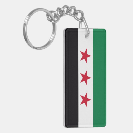 Neues Flaggensymbol in Syrien Schlüsselanhänger (Vorderseite links)