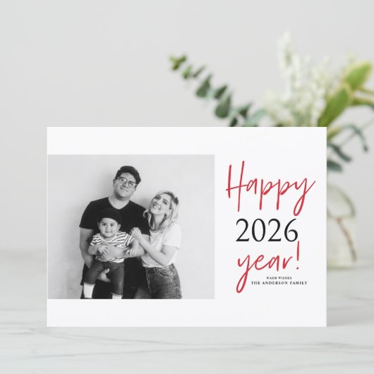 Neues Foto 2025 Feiertagskarte (Stehend Vorderseite)