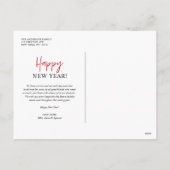 Neues Foto 2025 Feiertagspostkarte (Rückseite)