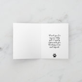 Neues Foto für Haustiere/weiße Tablette Dankeskarte (Innenseite)