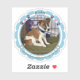 Neues Foto für Heimtiere, für Welpen Aufkleber