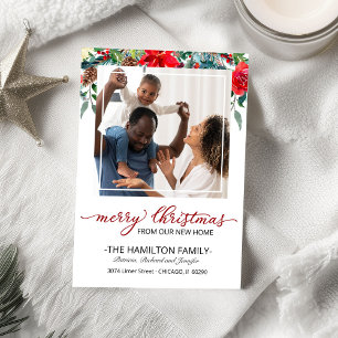 Neues Foto zur Weihnachtsfeier der Zuhause Feiertagskarte