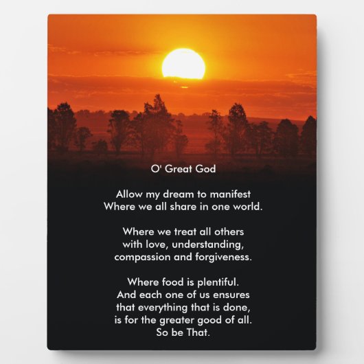 Neues Gebet Fotoplatte (Vorderseite)