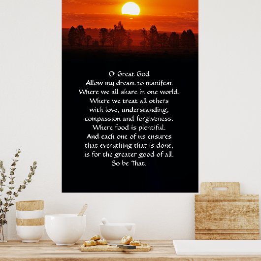 Neues Gebet Poster (Küche)