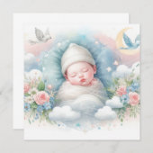 Neues geborenes Baby Einladung (Vorne/Hinten)