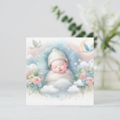 Neues geborenes Baby Einladung (Stehend Vorderseite)