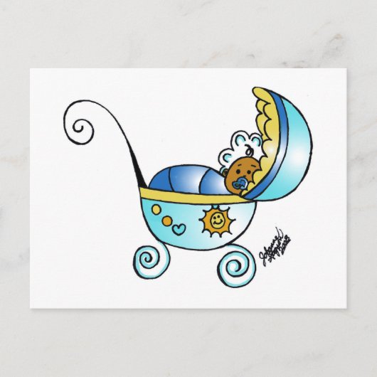 neues geborenes Baby Postkarte (Vorderseite)