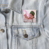 Neues geborenes Girl-Foto Button (Beispiel)