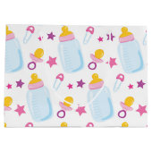 Neues geborenes Mädchen Große Geschenktüte (Rückseite)