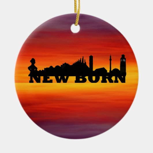 NEUES GEBORENES PRISHTINA SOUVENIRS, VON SHOPLIXX KERAMIK ORNAMENT (Vorne)