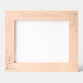 Neues Geburtsdatum Grün von Blätter Geätzte Rahmen (Vorderseite)