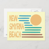 Neues geometrisches Design von Smyrna Beach Florid Postkarte (Vorne/Hinten)