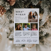 Neues geometrisches Weihnachtsjahr im Foto Feiertagskarte