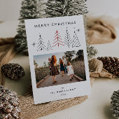 Neues geometrisches Weihnachtsjahr im Foto Feiertagskarte