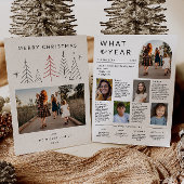 Neues geometrisches Weihnachtsjahr im Foto Feiertagskarte