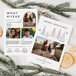 Neues geometrisches Weihnachtsjahr im Foto Feiertagskarte