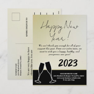 Neues Geschäftsjahr 2023 Feiertagspostkarte