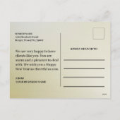 Neues Geschäftsjahr 2023 Feiertagspostkarte (Rückseite)