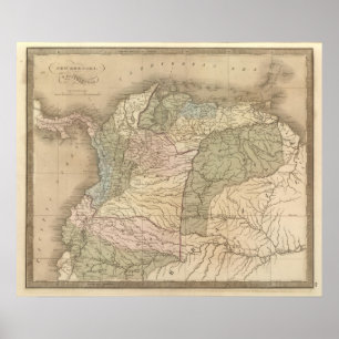Neues Grenada, Venezuela und Ecuador Poster