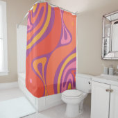 Neues Groove Abstrakt Trippy Retro 60er 70er Muste Duschvorhang (Beispiel)