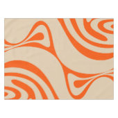 Neues Groove Abstrakt Trippy Retro Muster Orange Tischdecke (Vorderseite (Horizontal))