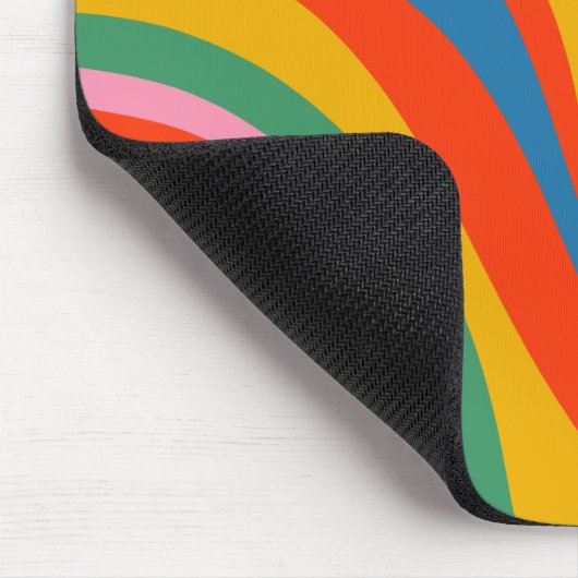 Neues Groove Retro Trippy Abstraktes Muster Mousepad (Ecke)