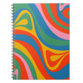 Neues Groove Retro Trippy Abstraktes Muster Notizblock (Vorderseite)