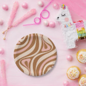 Neues Groove Retro Trippy Abstraktes Muster Pappteller (Party)