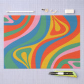 Neues Groove Retro Trippy Abstraktes Muster Seidenpapier (Handwerk)