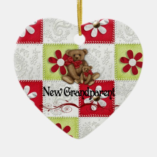 Neues Großeltern-Weihnachten Keramikornament (Vorne)