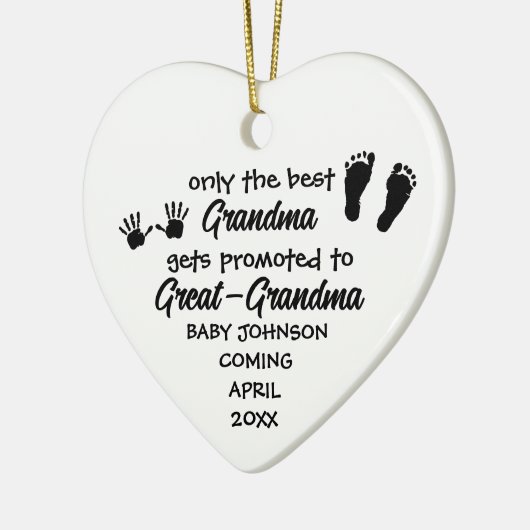 Neues Großes Oma Custom Geschenk Keepake Weihnacht Keramik Ornament (Links)