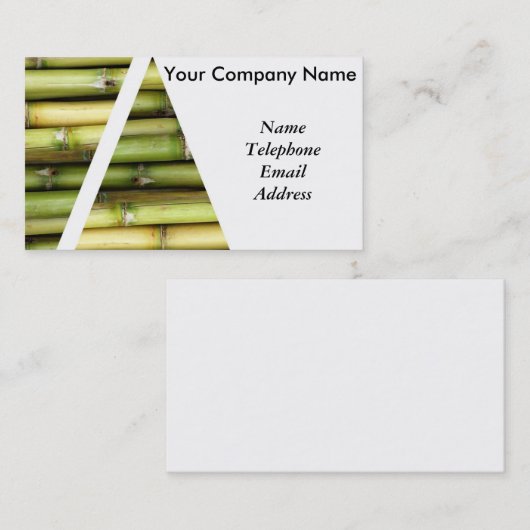 Neues grünes Zuckerzuckerrohrsaft-Thema Visitenkarte (Vorne/Hinten)