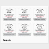 Neues Gütesiegel für Zuhause-Bäcker für die Hütte  Quadratischer Aufkleber (Blatt)