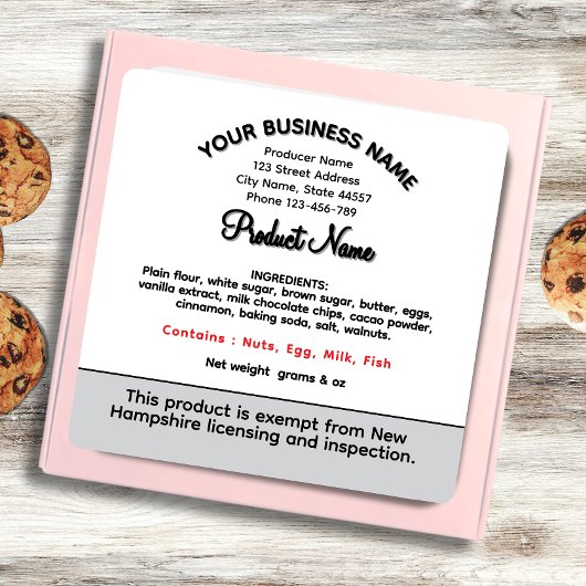 Neues Gütesiegel für Zuhause-Bäcker für die Hütte  Quadratischer Aufkleber