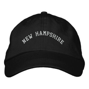 Neues Hampshire bestickte, anpassbare Cap Black Bestickte Baseballkappe